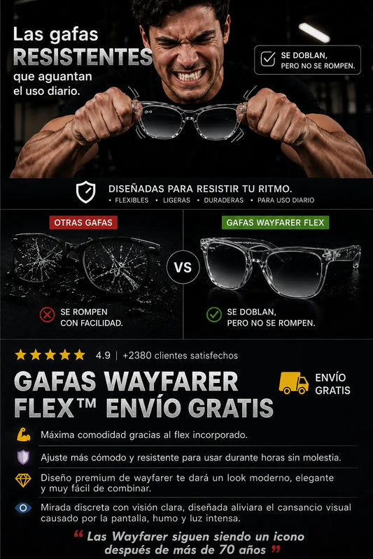 GAFAS WAYFARER FLEX™ ENVÍO GRATIS